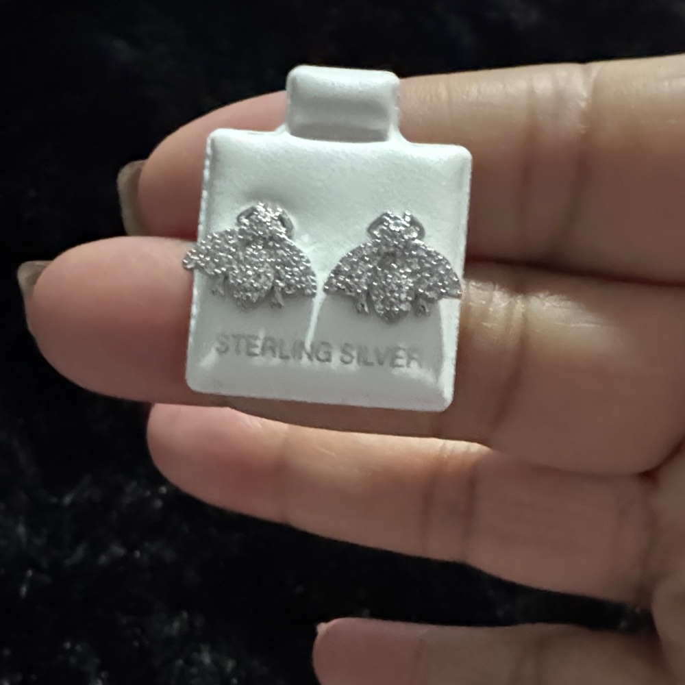 Elegant Sterling Silver Angel Wing Earrings